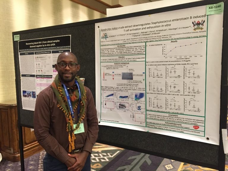 Bannet Asingura (Msc) presenting a poster at this year's Keystone conference