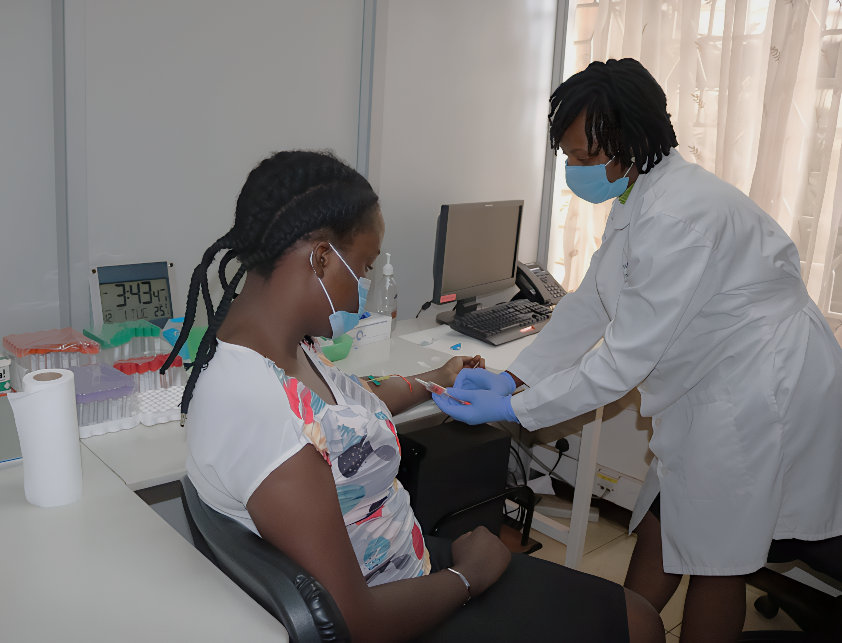 Monitoring of study volunteer's vital signs